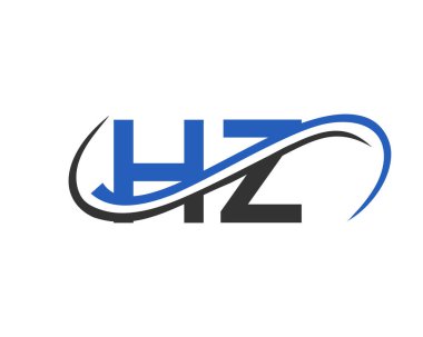 HZ Mektup Bağlantılı İş Logosu. HZ Logo Tasarımı. HZ Finans, Kalkınma, Yatırım, Gayrimenkul ve Yönetim Şirketi Vektör Şablonu logosu Tasarımı