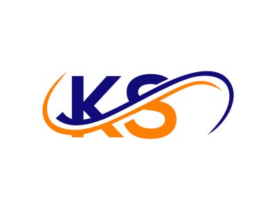 KS Finansal, Geliştirme, Yatırım, Gayrimenkul ve Yönetim Şirketi Vektör Şablonu logosu. KS Harf Bağlantılı İş Logosu. İlk KS Logo Tasarımı