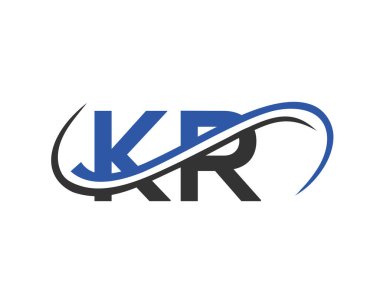 KR Mektup Bağlantılı İş Logosu. KR Logo Tasarımı. KR Finans, Kalkınma, Yatırım, Gayrimenkul ve Yönetim Şirketi Vektör Şablonu logosu Tasarımı