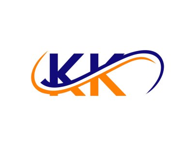 KK Finansal, Geliştirme, Yatırım, Gayrimenkul ve Yönetim Şirketi Vektör Şablonu logosu. KK Mektup Bağlantılı İş Logosu. Başlangıç KK Logo Tasarımı