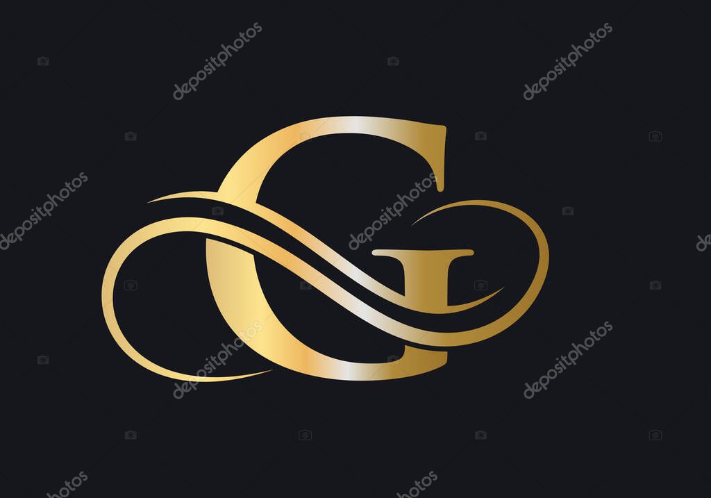 G Letter Initial Luxurious Logo Template. Premium G Logo Golden Concept. G Letter Logo with Golden Luxury Color and Monogram Design.