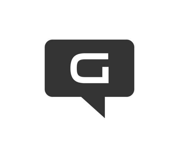 Logo Percakapan Pada Konsep Huruf Huruf Chat Logo Huruf Dengan - Stok Vektor