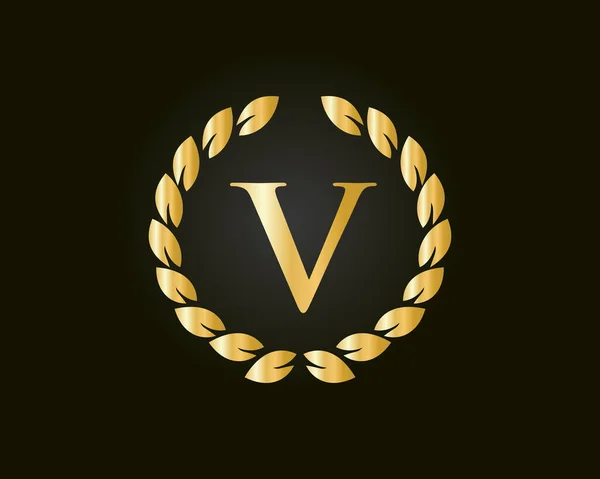 Αρχικό Λογότυπο Monogram Luxurious Concept Luxury Logo Template Vector Restaurant — Διανυσματικό Αρχείο