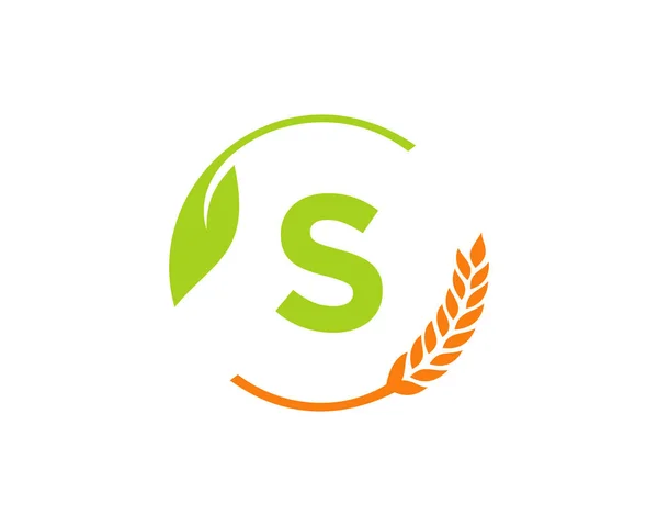 Logo Agricolo Sul Concetto Lettera Progettazione Del Logo Agricolo Agricolo — Vettoriale Stock