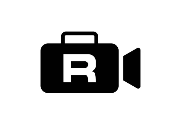 Cinema Film Videography Logo Letter Design Template Initial Letter Film — Stock Vector
