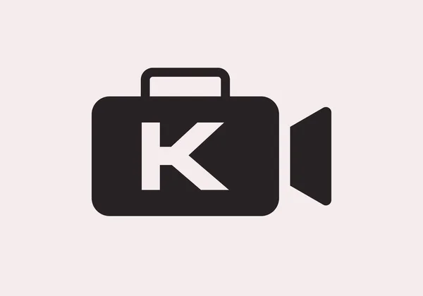 Kino Film Und Videografie Logo Auf Buchstabe Design Template Anfangsbuchstabe — Stockvektor