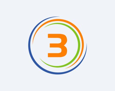 3 Harf Logosu Tasarımı. Modern, Eşsiz Yaratıcı 3 Logo Tasarımı. Başlangıç 3 Harf İş Logosu Şablonu