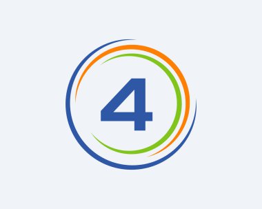 4 Harf Logosu Tasarımı. Modern, Eşsiz Yaratıcı 4 Logo Tasarımı. Başlangıç 4 Harf İş Logosu Şablonu