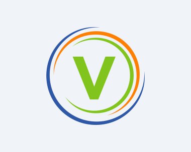 V Harfi Logo Tasarımı. Modern, Eşsiz Yaratıcı V Logo Tasarımı. İlk V Harf İş Logosu Şablonu
