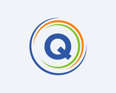 Q Harfi Logo Tasarımı. Modern, Eşsiz Yaratıcı Q Logosu Tasarımı. Q Harfi İşlem Şablonu