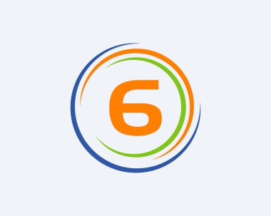 6 Harf Logo Tasarımı. Modern, Eşsiz Yaratıcı 6 Logo Tasarımı. Başlangıç 6 Harf İş Logosu Şablonu