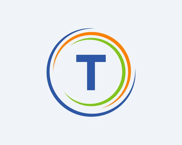Tレターロゴデザイン モダンでユニークなクリエイティブTロゴデザイン 初期T字ビジネスロゴテンプレート — ストックベクタ