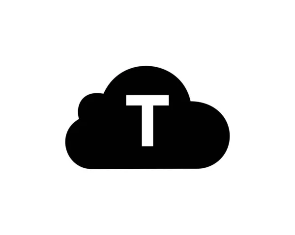 Diseño Del Logotipo Nube Letra Plantilla Inicial Del Vector Del — Vector de stock