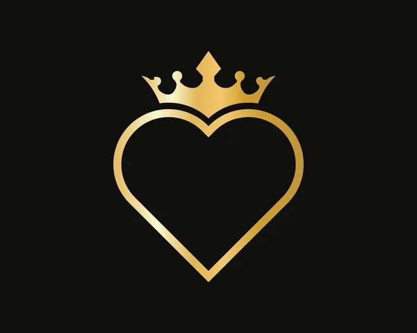 Elegantní Logo Tvarem Lásky Heart Logo Design Zlato Krása Móda — Stockový vektor