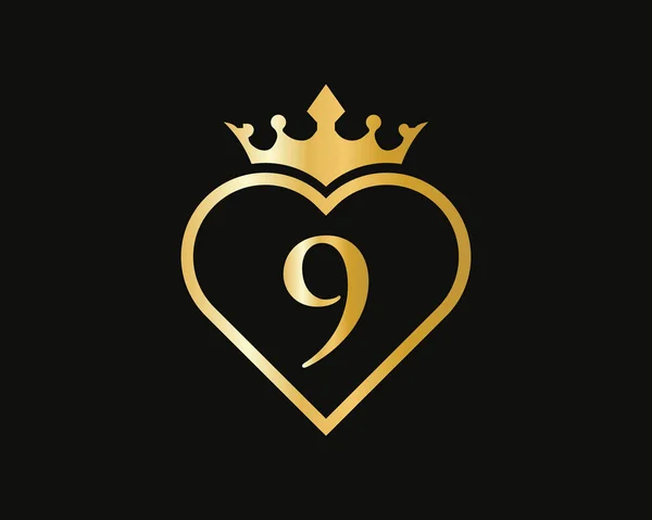 Kreativ Brev Logotyp Med Kärlek Form Heart Letter Logo Design — Stock vektor