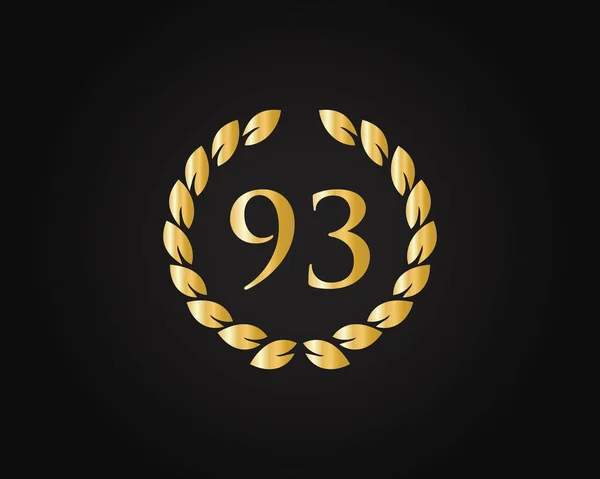 Роки Річниці Ring Logo Template Річниця Лого Золотим Перснем Ізольована — стоковий вектор