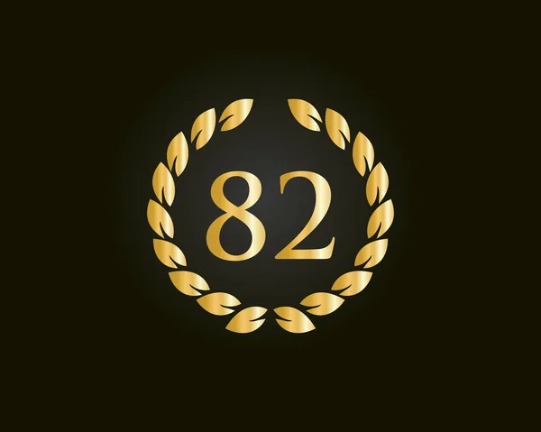 Роки Ювілейний Перстень Лого Тамтеп Роки Ювілею Logo Golden Ring — стоковий вектор