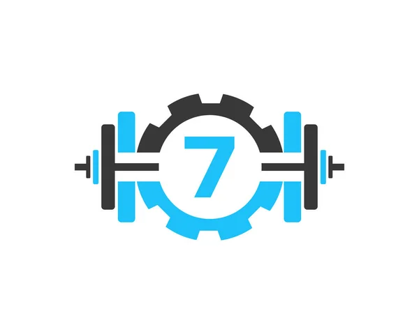 Logo Del Gimnasio Fitness Carta Icono Del Club Fitness Con — Vector de stock