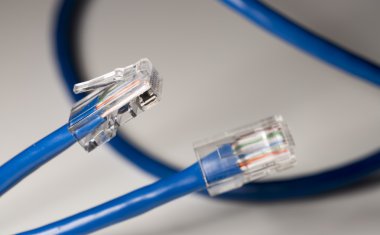 Ethernet kablosu yakın çekim
