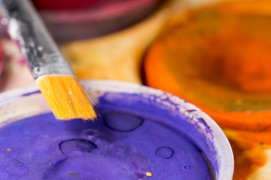 boya fırçası yakın çekim