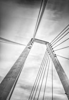 Umea, İsveç'te kablo Köprüsü