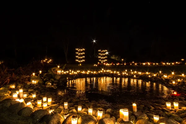 Candles at Graveyard — Stock Photo, Image