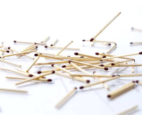 Matches Falling on White — Stock Photo, Image