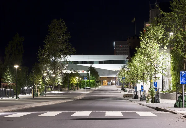 Centro de Umea, Suecia por la noche Imagen De Stock