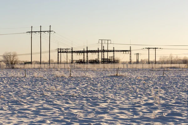 Electricity Plant in Winter — Stock Photo, Image