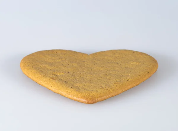 Gingerbread Cookie Heart Close Up — Stock Photo, Image