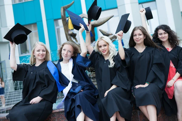 Graduation, Students, Education. Group of European Graduating Students Celebrating