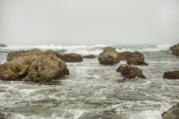 Stilla Havets Kust Staden Monterey Kalifornien Förenta Staterna Vacker Strand — Stockfoto