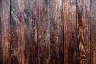 Klasik kahverengi ahşap arka plan dokusu. Eski boyalı ahşap duvar