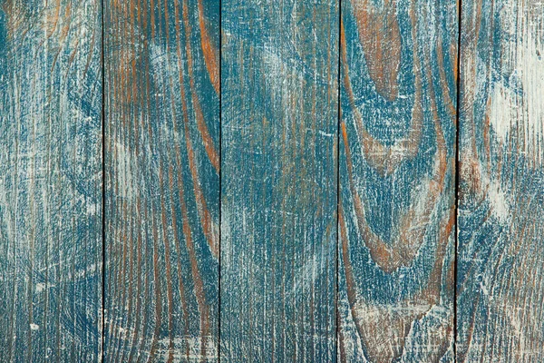 ヴィンテージブルーの木の背景色 古い塗装木の壁 — ストック写真