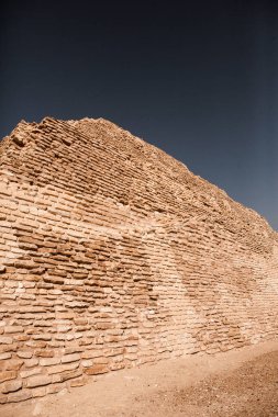 Ünlü Mısır Giza Piramitleri. Mısır 'da manzara. Çölde piramit. Afrika. Dünyanın Mucizesi