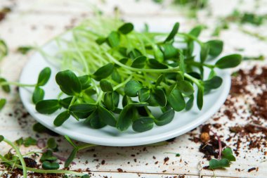Mikro yeşiller, lahanayla bebek yaprağı sebzeleri arasına düşen taze sebzelerdir. Mikro yeşiller çiğ yenebilir.