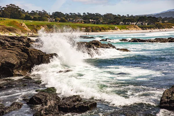 Stilla Havets Kust Staden Monterey Kalifornien Förenta Staterna Vacker Strand — Stockfoto