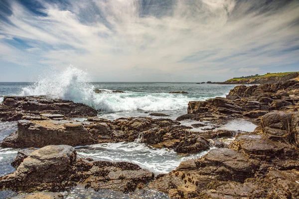 Kaliforniya Nın Monterey Şehrindeki Pasifik Okyanusu Kıyısında Amerika Birleşik Devletleri — Stok fotoğraf