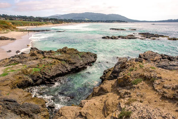 Stilla Havets Kust Staden Monterey Kalifornien Förenta Staterna Vacker Strand — Stockfoto