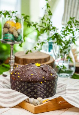 Panettone, İtalyan tatlı ekmeğidir. Taze pişmiş tatlı örülmüş ekmek. Doğu Avrupa taze pişmiş tatlı