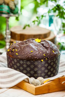 Panettone, İtalyan tatlı ekmeğidir. Taze pişmiş tatlı örülmüş ekmek. Doğu Avrupa taze pişmiş tatlı