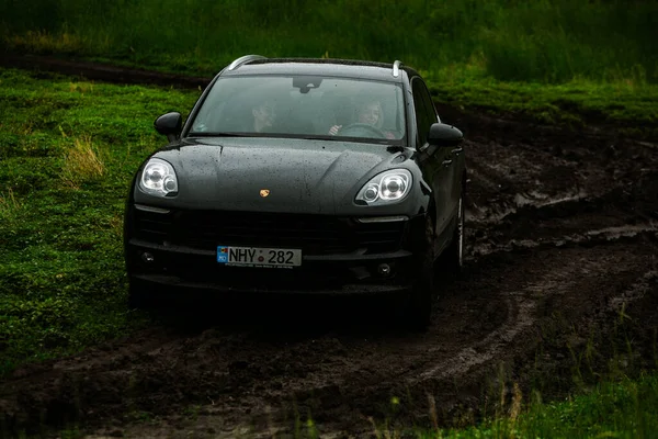 Chisinau Moldova Juin 2021 Porsche Macan Course Hors Route Pleine — Photo