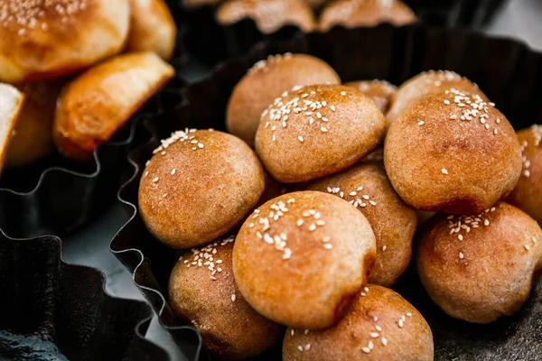 Fresh Homemade Bread Taken Wood Oven Close Rustic Whole Meal — Stock Photo, Image