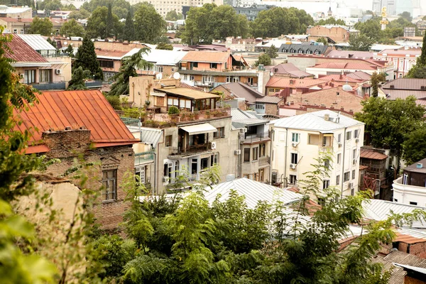 Centro Storico Tbilisi Con Strade Facciate Colorate Bellissimo Paese Georgia — Foto Stock