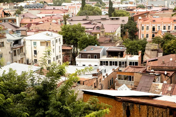 Centro Storico Tbilisi Con Strade Facciate Colorate Bellissimo Paese Georgia — Foto Stock