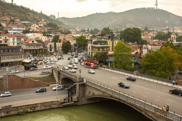 Centro Storico Tbilisi Con Strade Facciate Colorate Bellissimo Paese Georgia — Foto Stock