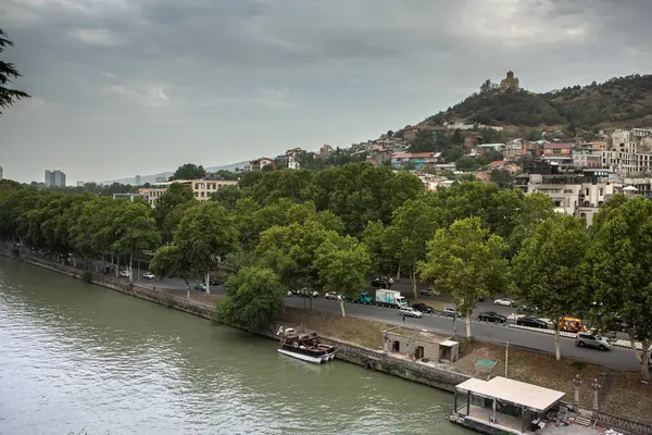 Centro Storico Tbilisi Con Strade Facciate Colorate Bellissimo Paese Georgia — Foto Stock