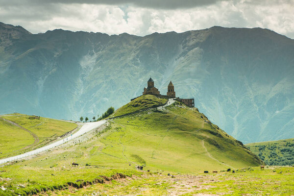 A beautiful landscape photography with Caucasus Mountains in Georgia