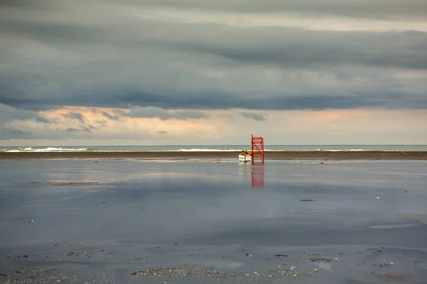 Charmanter Sonnenuntergang Strand Des Schwarzen Meeres Georgien — Stockfoto