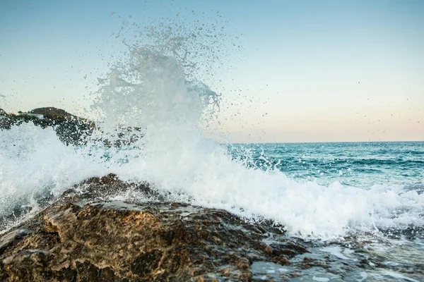 Spanya Nın Biza Adasındaki Akdeniz Çok Temiz Masmavi Suyu Olan — Stok fotoğraf